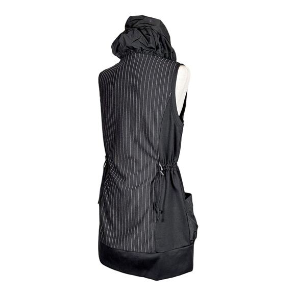 Women's Pinstripe Vest Black by Reina Lee Zipper Size M NWT - Picture 6 of 9